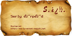 Serly Árpád névjegykártya