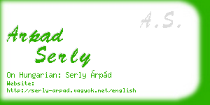 arpad serly business card