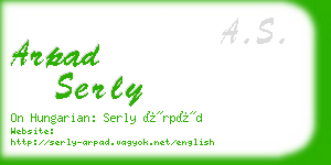 arpad serly business card